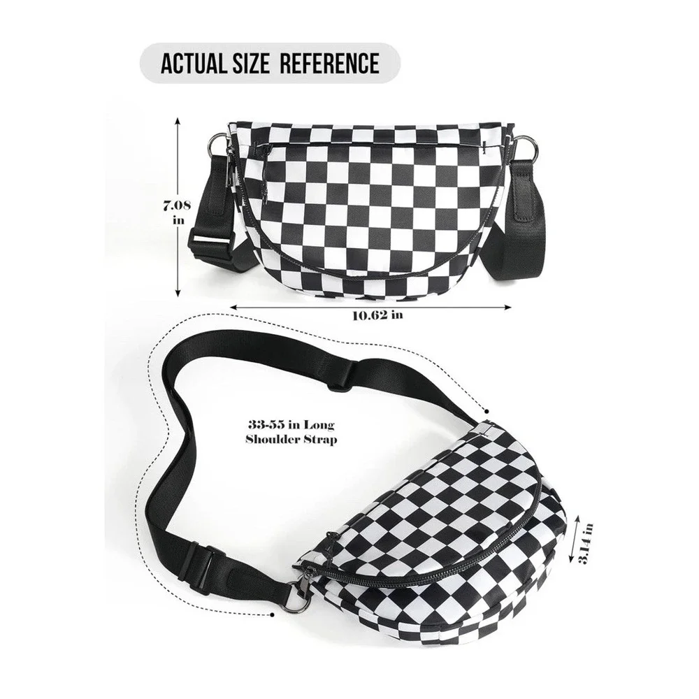 Crescent Bag for Women,Medium Nylon Crescent Bag Single Shoulder Bag